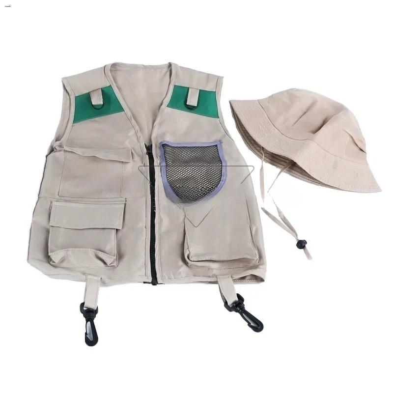 Outdoor Adventure Kit For Boys - Colete e Chapéu de Explorador Infantil,