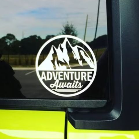 Outdoor Adventure Words - Aventura aguarda: Adesivo de vinil à