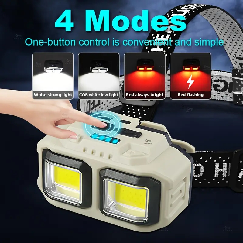 Cob led farol recarregável à p - Headlamp Waterproof Rechargeable avaliação e preço