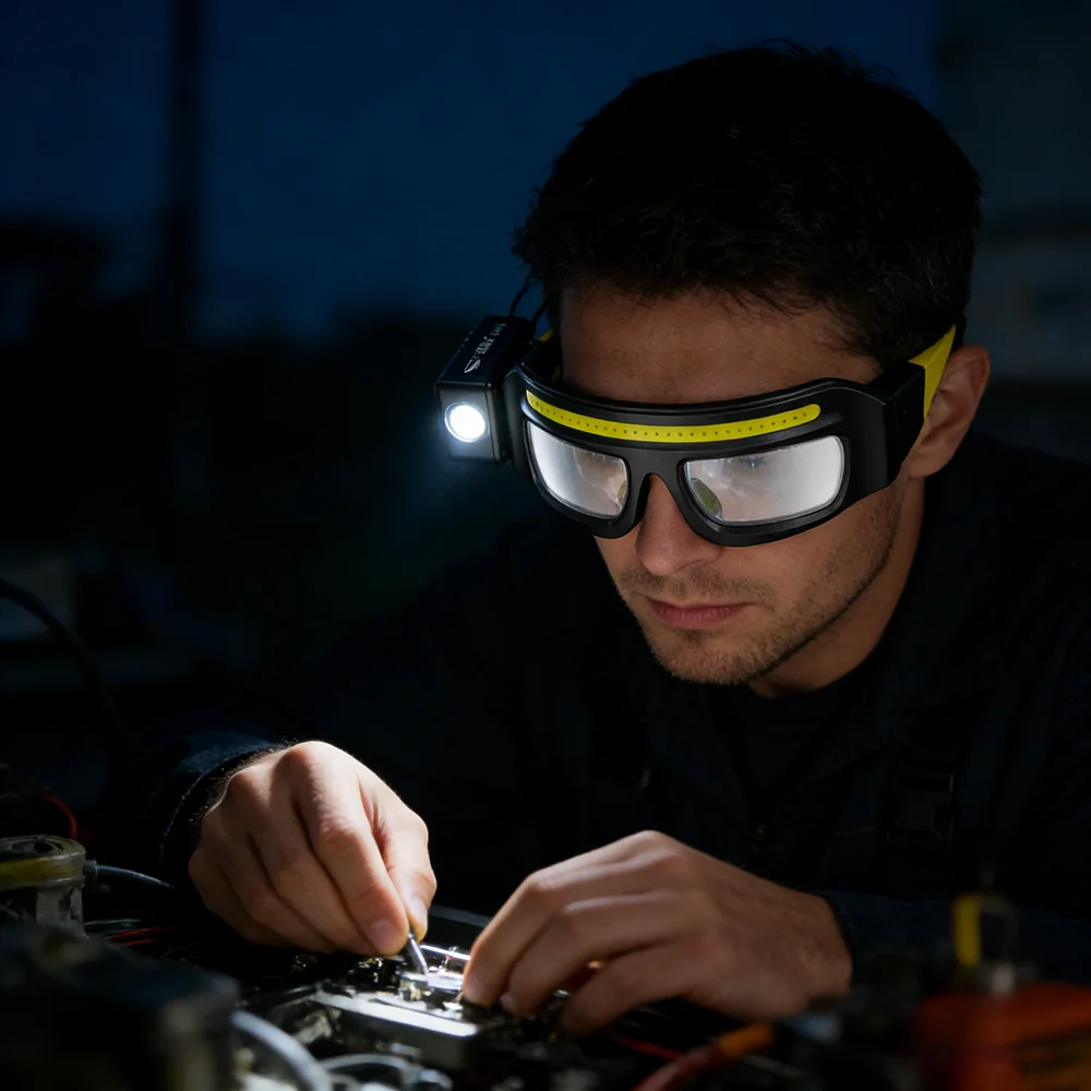 Lanterna de Cabeça LED COB, Lu - Headlamp Waterproof Rechargeable avaliação e preço