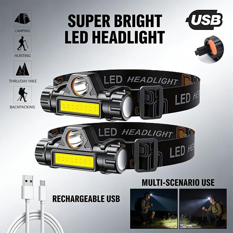 Lanterna de cabeça LED super b - Headlamp Waterproof Rechargeable avaliação e preço